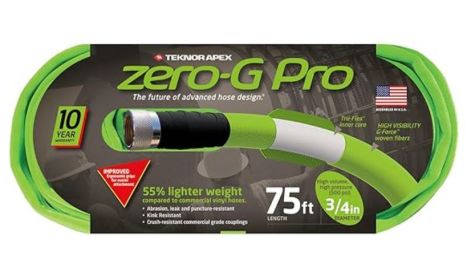 Teknor Apex Zero-G Pro 3/4 in. Dia. x 75 ft. L Green Garden Hose