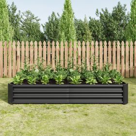 Raised Garden Bed Outdoor, 6��3��1ft , Metal Raised Rectangle Planter Beds for Plants, Vegetables, and Flowers - Black