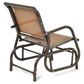 Outdoor Single Swing Glider Rocking Chair with Armrest